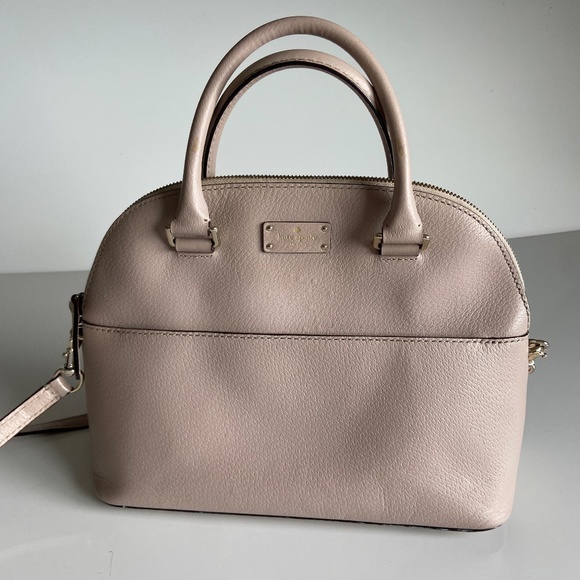 Kate Spade Sadie Taupe Dome Shaped Satchel Crossbody Purse - Picture 2 of 14